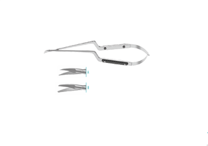 Tijeras Microquirúrgicas Curvas hacia Abajo de 210 mm (8 1/4 Pulgadas) con Longitud de Trabajo de 90 mm, Características Afiladas y Roma - Product Image 2