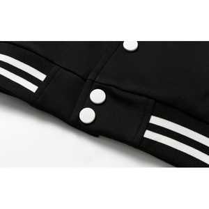 Varsity Jacket Zip Up Letterman Jacket Survêtement Printemps Automne Vêtements Rose Chaud - Product Image 4