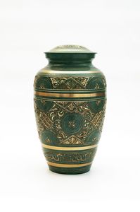 Urna Funeraria de Latón - Urna Conmemorativa Hecha a Mano para Cenizas Humanas - Fabricante y Exportador de Artesanías Ali - Product Image 3
