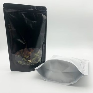 Custom Printed Smell Proof Stand Up Resealable Ziplock Aluminum <b>Foil</b> Bag with Oval Clear <b>Window</b> Multiple Colors Available - Product Image 2