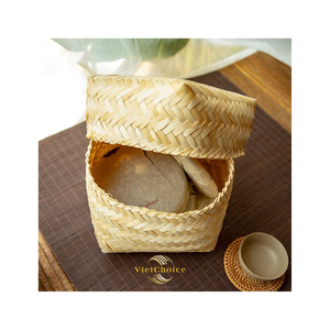 Cesta de mimbre de bambú personalizable a buen precio, alta calidad y duradera, a granel competitivo almacenado del fabricante de Vietnam - Product Image 6