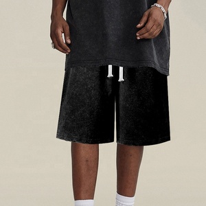 Short respirant en coton lavé à l'acide short anti-boulochage pour hommes nouveau design à la mode - Product Image 5