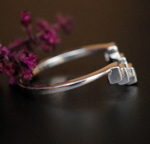 10k or laboratoire cultivé diamant bande de mariage laboratoire diamant bijoux géométrique princesse coupe diamant bande bague de fiançailles cadeau pour l'amour - Product Image 4