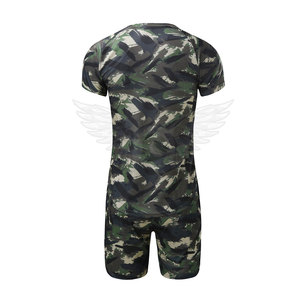 Ropa deportiva para hombre, conjunto de pantalones cortos de verano, camisetas de felpa francesa, pantalones cortos de chándal, camiseta informal de algodón 100% con pantalones cortos, conjuntos gemelos - Product Image 2