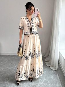 ชุดเซ็ต 2 ชิ้น ผ้าชีฟองผสมคอตตอน 100% สไตล์ลำลอง ลายเรียบ สำหรับฤดูร้อน - Product Image 5