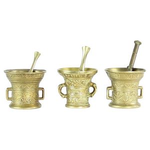 Precio de venta al por mayor de fábrica, Metal antiguo, hogar, cocina, Catering, uso Manual, triturador de ajo, molinillo de especias para alimentos, mortero y - Product Image 1