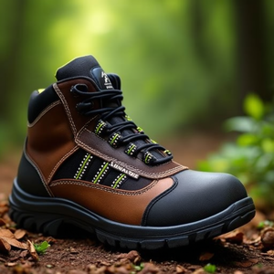 Bottes de sécurité en cuir noir/marron Danube S3 SRC EN20345 avec doublure textile, taille 46 - Product Image 3