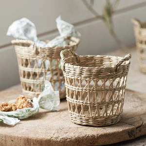 Cesta para cubiertos de pasto marino, precio más económico, organizador de utensilios de pasto marino, decoración navideña para mesa - Product Image 6