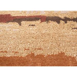 พรมขนสัตว์และวิสโคสทอมือลายเรขาคณิตสีแดงและสีส้มสำหรับใช้ในบ้าน-TNQ-4312 - Product Image 3