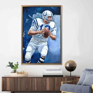 Affiche de motivation inspirante sur toile : Œuvre d'art imprimée de qualité supérieure pour la décoration de la salle de jeux, encadrée de dorure. - Product Image 1
