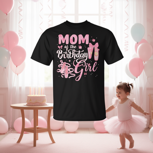 Maglietta di compleanno Ballerina per mamma. Celebra la festa speciale del tuo bambino con questo design di ballerina. - Product Image 3
