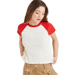 เสื้อยืดผู้หญิงแขนสั้นคอกลมแฟชั่นฤดูร้อน ผ้าฝ้าย ทรงปกติ ขายส่ง - Product Image 6