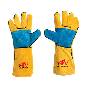 Guantes de Soldadura de Cuero Antiestáticos, Transpirables, Resistentes a Químicos, Texturizados, 12 oz de Grosor, 12 Pulgadas, Sin Silicona, Sin Polvo - Product Image 3