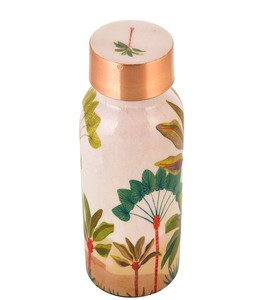 Printed <b>Copper</b> <b>Bottle</b> for Gifting Durable Daily Use <b>Bottle</b> Pure <b>Copper</b> Water <b>Bottle</b> | Leakproof & Authentic <b>Bottle</b> - Product Image 4