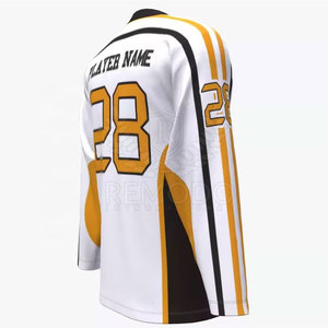 เสื้อฮอกกี้น้ำแข็งแบบ OEM ที่ปรับแต่งได้ - ระบายอากาศได้ดี ผลิตจากโพลีเอสเตอร์ 100% ราคาประหยัด ออกแบบเองได้ พร้อมสีและโลโก้ตามสั่ง - Product Image 2