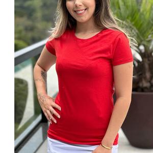 Camiseta de verano de manga corta con cuello redondo para mujer Nuevo Jersey Algodón Moda Mujer Camiseta Proveedor de BD - Product Image 2