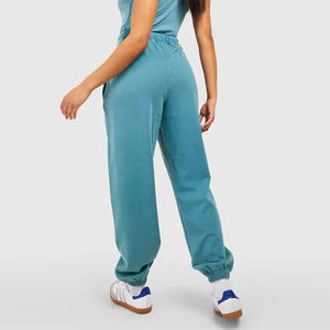 Pantalon de survêtement chaud en polaire pour femme, coupe décontractée, épais, délavé à l'acide, idéal pour l'entraînement et la course à pied - Product Image 5