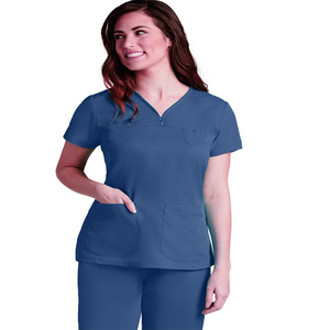 Vente chaude soins infirmiers nouveau Style mode uniforme gommages ensemble en gros impression hôpital Spandex infirmière médical doux extensible gommages - Product Image 6