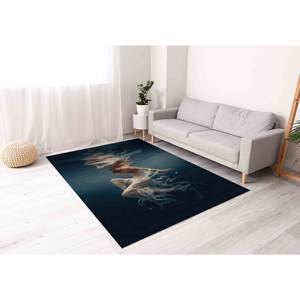 Tapis de sol imprimé moderne « Femme Surréaliste Dansant dans l'Eau », Tapis cadeau, Tapis fin non tissé - Product Image 4