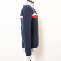 Pull à fermeture éclair pour hommes en laine d'agneau mérinos 100% hauts chauds