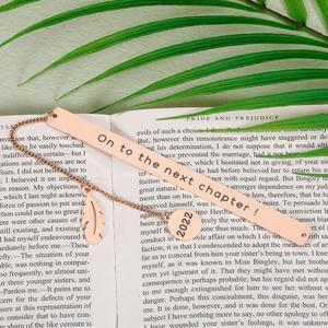 Stainless Steel Custom <b>Vintage</b> Engraved Bookmarks with Tassels - Product Image 5