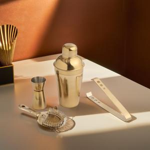 เครื่องปั่นค็อกเทลพร้อมที่กวนแบบหมุดชุดที่คนค็อกเทลและที่กรองออกแบบโดยช่างฝีมือทองเหลืองสำหรับงานปาร์ตี้ - Product Image 2