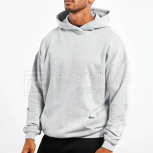 Último diseño Adult Easy Fashion Wear 100% algodón manga larga sudaderas con capucha de gran tamaño transpirable y teñido liso para invierno - Product Image 5