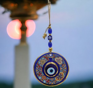 Ojo Turco DAFNI de 11 cm, Hecho a Mano, con Relieve, Magnético, Decoración Tradicional para Pared - Product Image 1