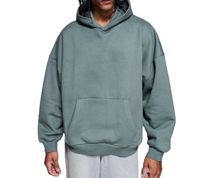 Sweat à capuche surdimensionné de haute qualité Boxy avec logo personnalisé 100% coton lourd 400gsm pour hommes - Product Image 1
