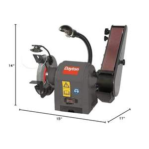 Amoladora Combinada Industrial Eléctrica de Banda y Banco para Pulir, con Fuente de Alimentación Eléctrica - Product Image 1