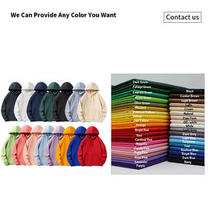 Custom 400 GSM Oversized Pullover Hoodie No String sudadera gruesa con capucha Puff estampado personalizable sudaderas con capucha de lana - Product Image 6