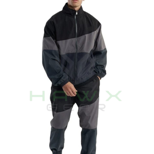 Conjunto de traje cortavientos de algodón y poliéster ligero con logotipo personalizado impermeable para hombre al aire libre adultos primavera 100% ropa de algodón teñida - Product Image 1