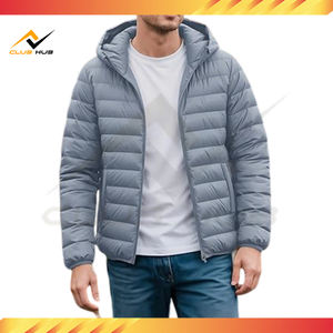 Vente en gros de doudoune légère gris clair de haute qualité avec capuche Fabricant de vêtements d'extérieur résistants à l'eau au Pakistan - Product Image 4