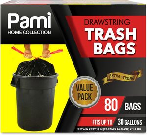 Pami Scented Kitchen Garbage <b>Bags</b> Odor Control Drawstring Trash Liners - Product Image 3