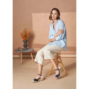 Sandali con zeppa in tela espadrillas Cavall - Product Image 6