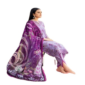 Luxe lourd brodé Karandi coton indien Salwar Kameez pour les femmes ethnique Design moderne à prix réduit Ramsha gros mariage - Product Image 1