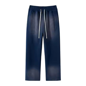Vente en gros Hommes Coton Polaire Joggers Hommes Jambe Droite Soleil Délavé Acide Lavé Sweat Jogger Pantalon Empilé - Product Image 2