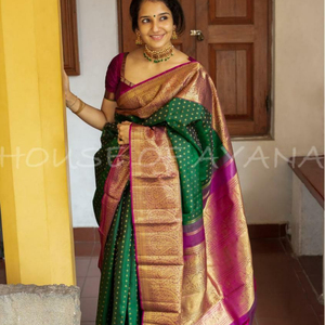 Le dernier designer de Beautiful Rich Pallu et Jacquard travaille sur un sari traditionnel indien - Product Image 1