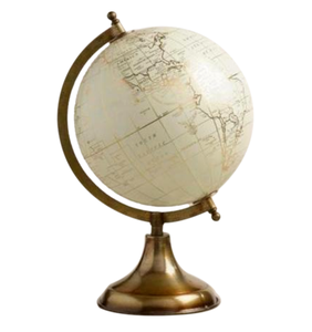 Armillary de latón náutico en Base de mármol de madera Mesa Esfera náutica Globo Estilo antiguo Decoración de oficina - Product Image 6