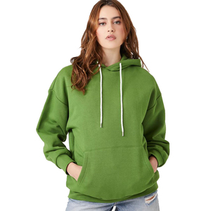 Dernier arrivage de sweat à capuche surdimensionné pour femmes à épaules tombantes 100% coton respirant sur mesure Service OEM d'impression de logo - Product Image 1