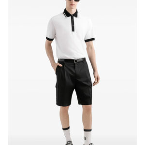 Camisas de Verano para Hombre, 100% Algodón, Transpirables, Bordadas, Cómodas, de Punto, con Patrón Sólido, Color de Contraste, Formales de Negocios - Product Image 4