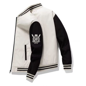 Personalizar rayas Teddy Slim Vintage Letterman Varsity chaquetas lavadas bordadas hombres chaquetas de Bombardero - Product Image 1