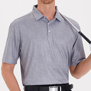 Polo de Golf en blanco para hombre de 100% poliéster, camisetas polo informales de manga corta con logotipo bordado liso - Product Image 4