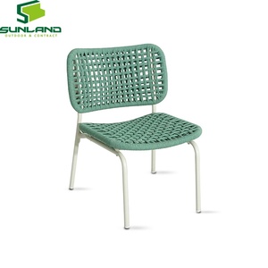 Chaise longue d'extérieur en corde tressée, modèle <span class=keywords><strong>Luna</strong></span>, structure en aluminium léger, design K/D, idéale pour balcon, jardin, mobilier contractuel - Product Image 5