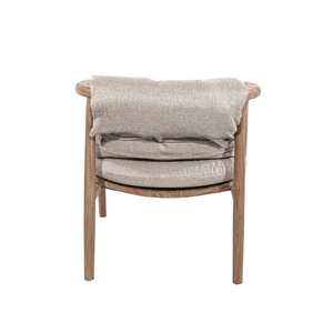 Chaise de salle à manger moderne et luxueuse en bois de teck pour jardin, extérieur, appartement, hôtel ou salon avec accoudoir en corde et tissage - Product Image 5