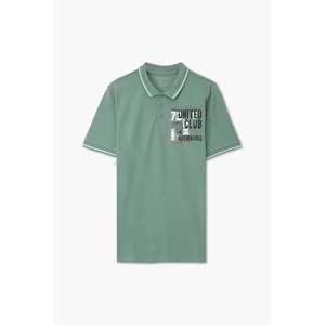 Gráfico de marca para hombre para Polo verde talla XL 6XL LICRA de seda alta cremallera cómoda antiarrugas sólido teñido liso oscuro para Gol - Product Image 3