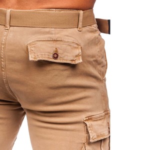 Custom Logo Terry Plain Dyed <b>Mens</b> <b>Cargo</b> <b>Shorts</b> Elasticated Waistband Cotton Workout with Side Pockets Sublimated Casual Style - Product Image 4