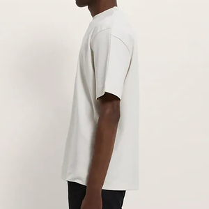 Venta al por mayor personalizado su logotipo de marca 100% algodón hombres camiseta lisa Casual hombres camiseta de gran tamaño más camiseta - Product Image 3