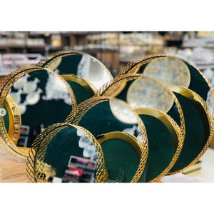 แฮนด์เมดโลหะทรงกลมถาดเสิร์ฟอาหารจอแสดงผลขนมหวานการออกแบบคลาสสิกบนโต๊ะอาหารเสิร์ฟอาหารในราคาที่ดีที่สุดที่ - Product Image 5