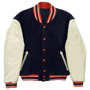 Veste pour hommes décontracté Letterman Varsity personnalisé Chenille broderie respirant laine corps cuir manches toile manteau d'hiver 2025 - Product Image 2